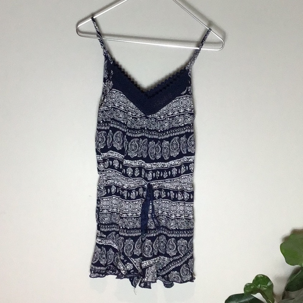 Band of Gypsies > Paisley Blue Romper Small